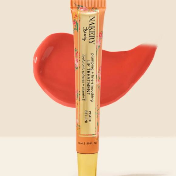 Nakery Plumping + Line-Smoothing Lip Treatment Peach Bellini NEW - Picture 2 of 5